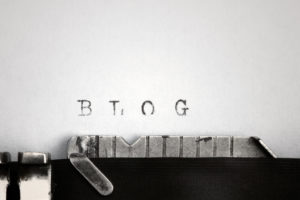 "Blog" written on an old typewriter