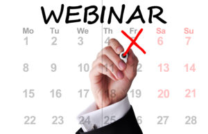 Webinar date on calendar or agenda