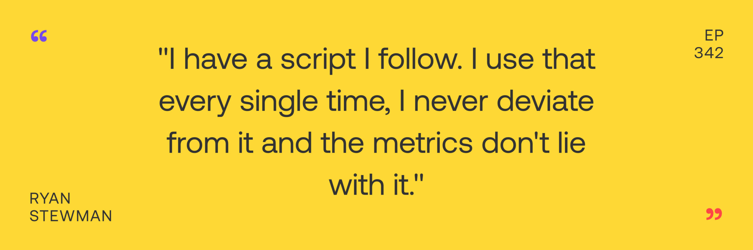 ryan stewman quote about sales scripts