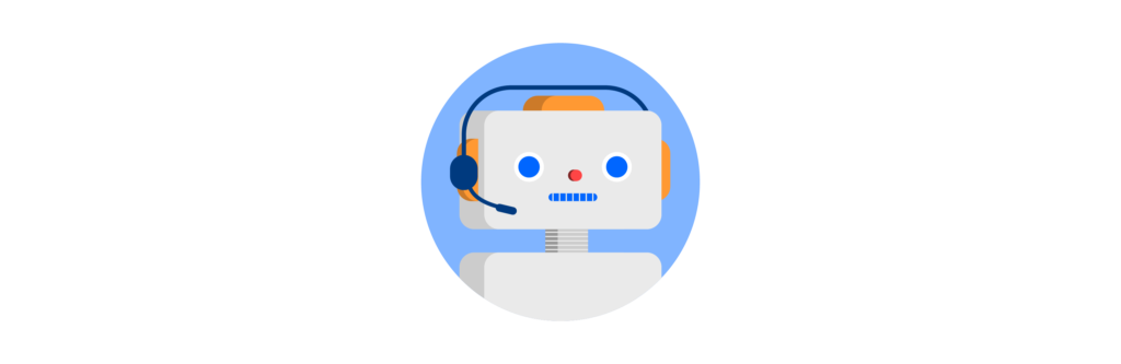 Don't be robotic on calls robot illustration