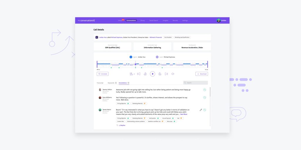 Conversation Intelligence Revenue.io ConversationAI