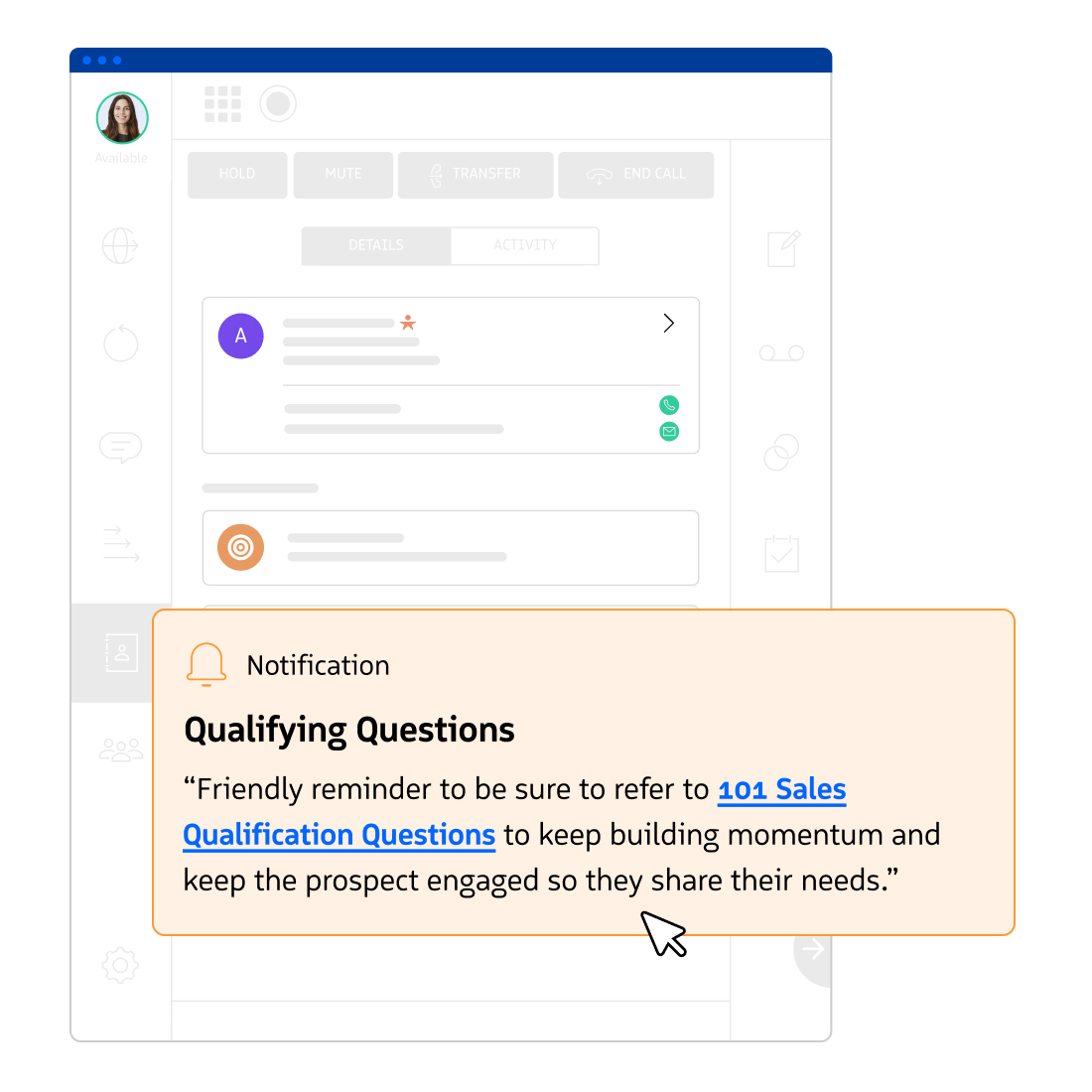 Deliver agent guidance
