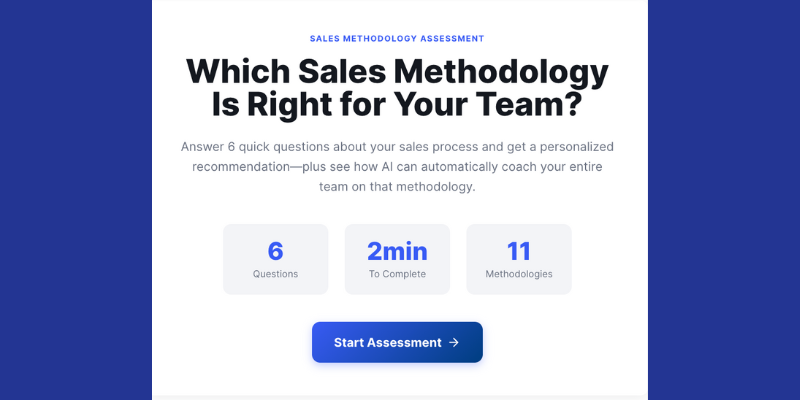 Sales Methodology Quiz Preview