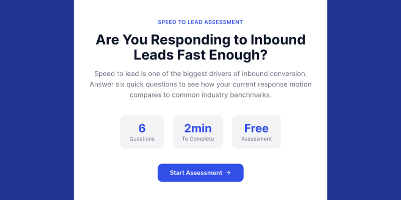 Speed to Lead Assessment Preview