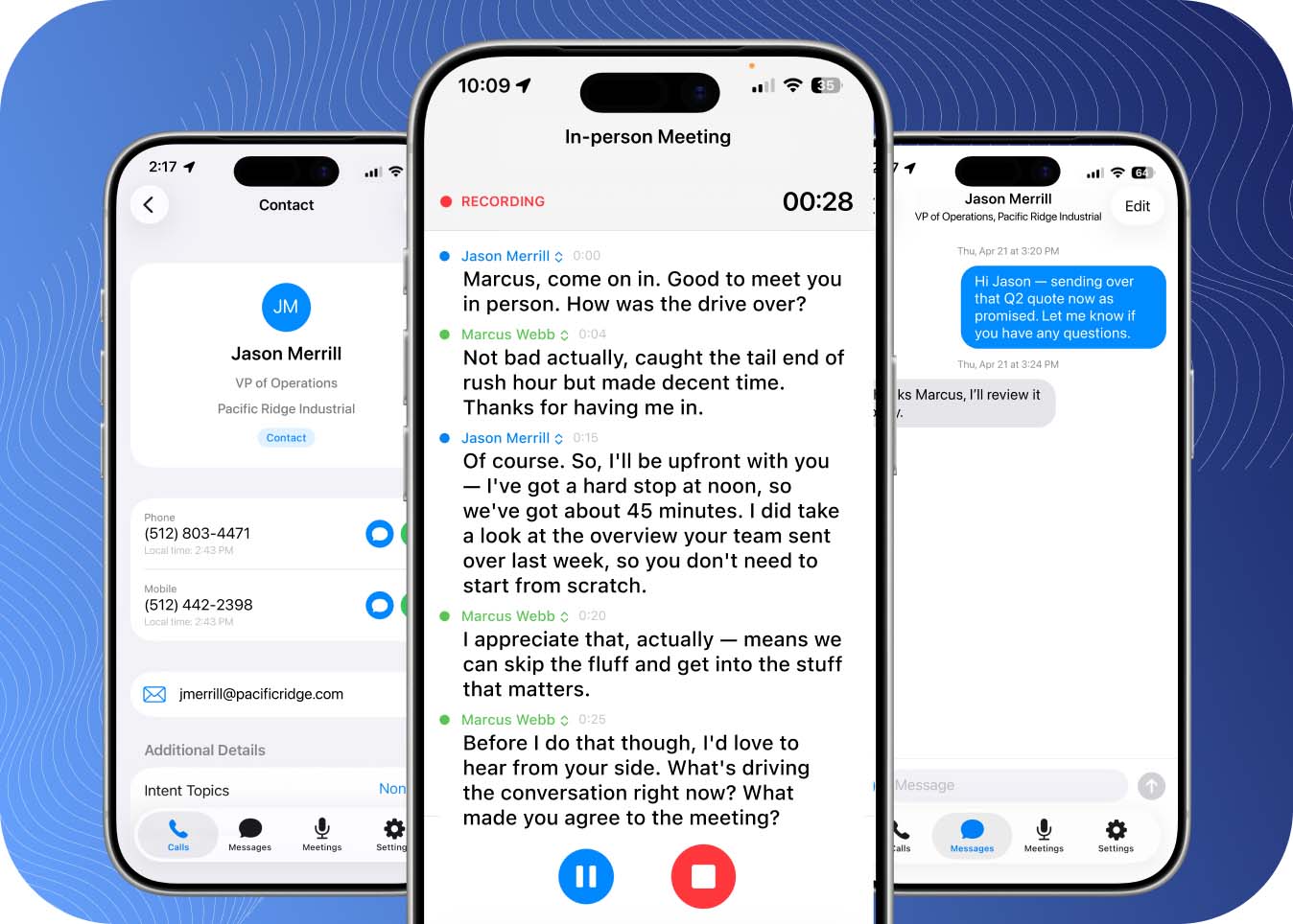 Make calls, send texts, and close deals from anywhere — a Salesforce-native mobile app built for reps who never stop moving.