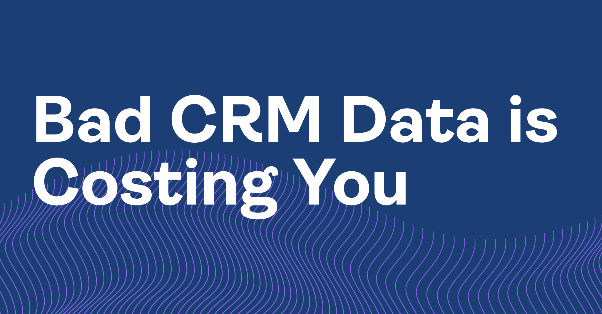 Bad CRM Data is Costing You
